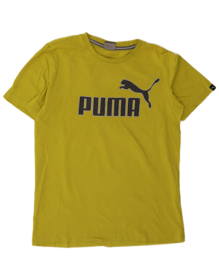 Puma Herre Grafisk T-Shirt Top Lille Gul