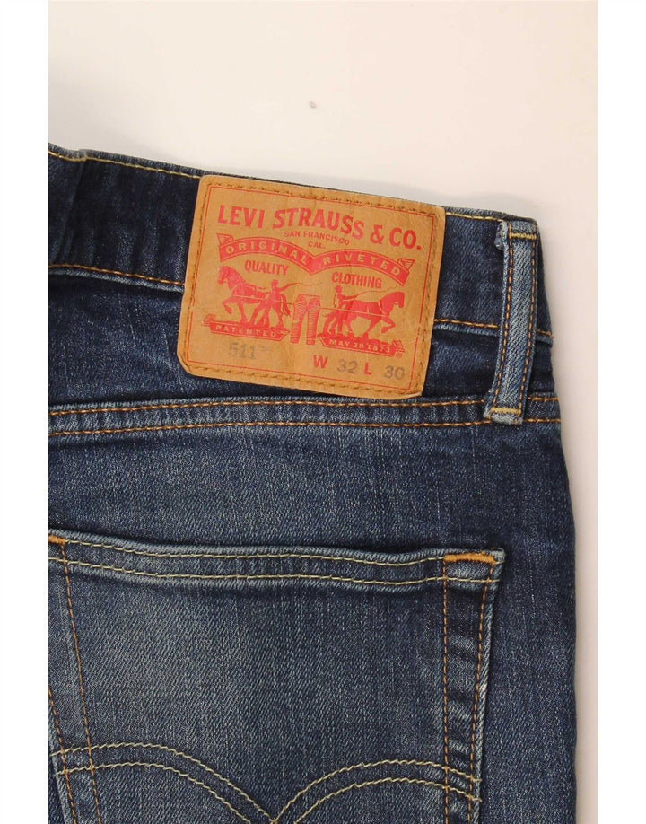 Levi's Dame 511 Slim Jeans W32 L30 Marineblå Bomuld
