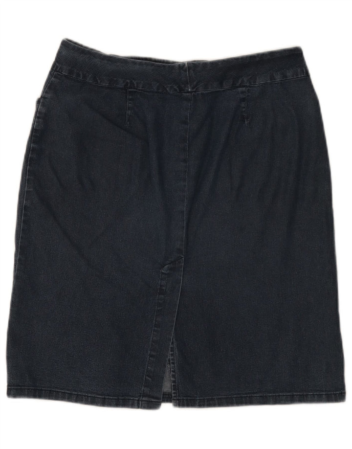 Benetton Dame Denim Nederdel IT 44 Medium W28 Marineblå Bomuld