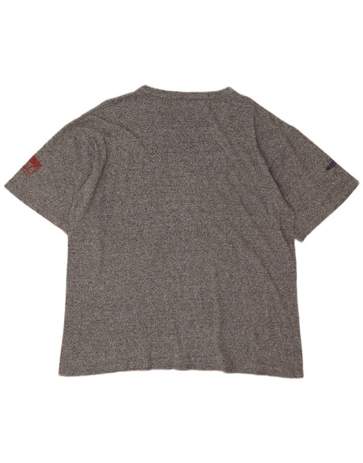 Champion Herre Grafisk T-Shirt Top XL Grå Flecked