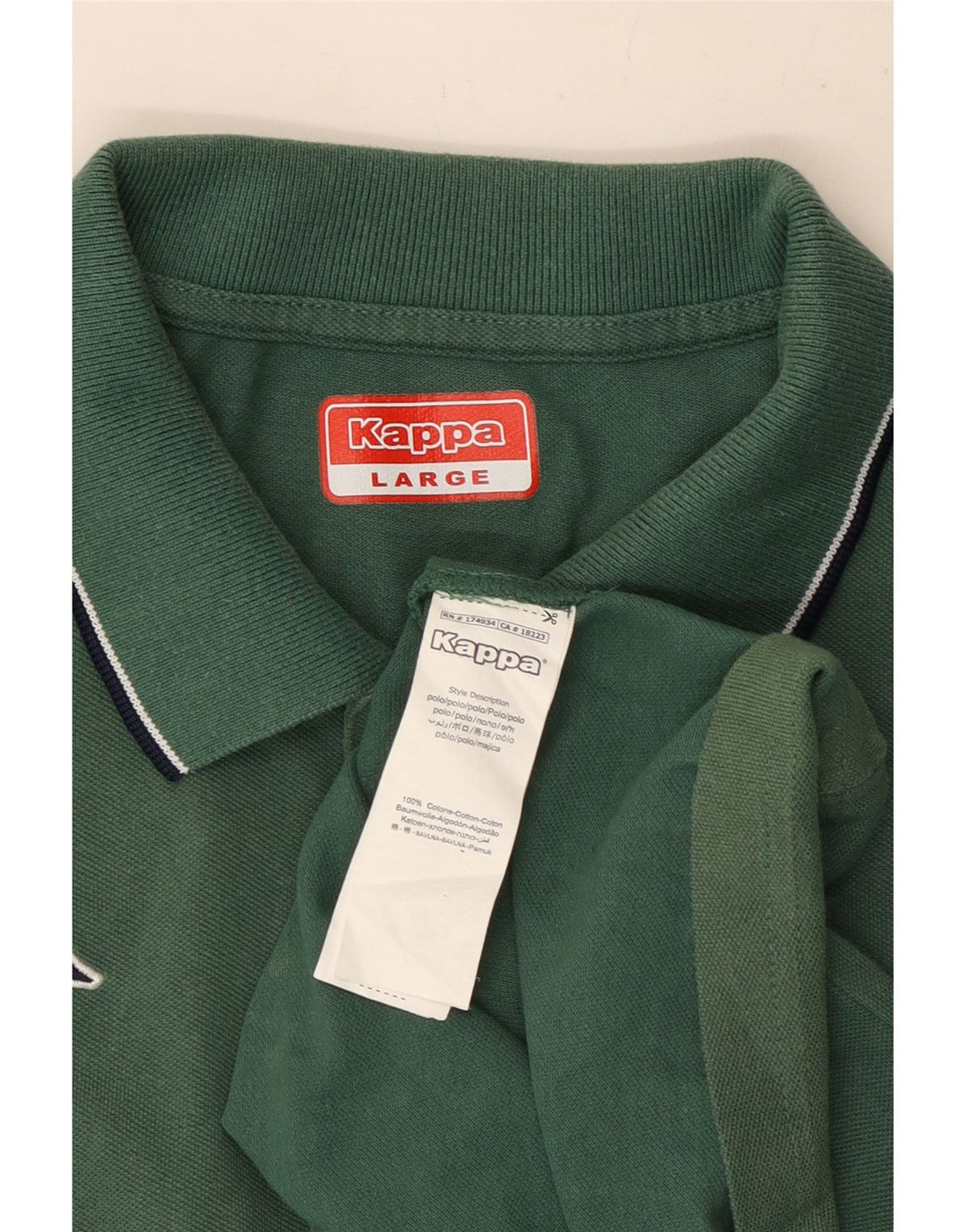 Kappa Polo Shirt til mænd Stor grøn bomuld