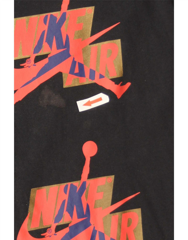 Nike Herre Standard Fit Grafisk T-shirt Top Lille sort bomuld