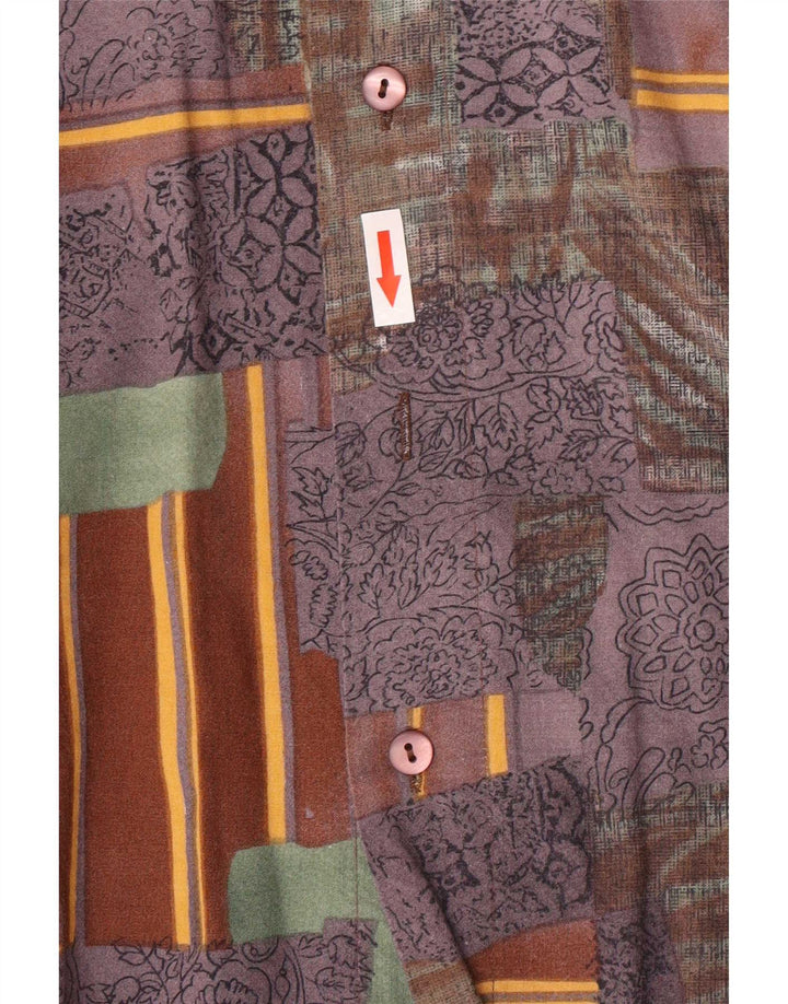 Angelo Litrico Herreskjorte Stor flerfarvet Patchwork Viscose