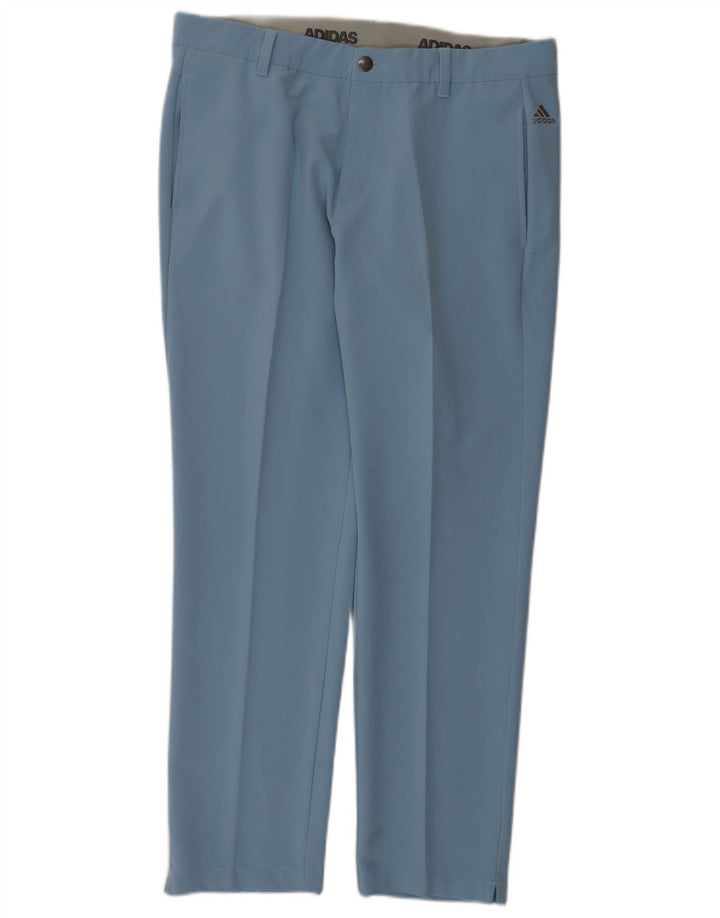 Adidas Straight Casual Bukser til mænd W34 L30 Blå Polyester
