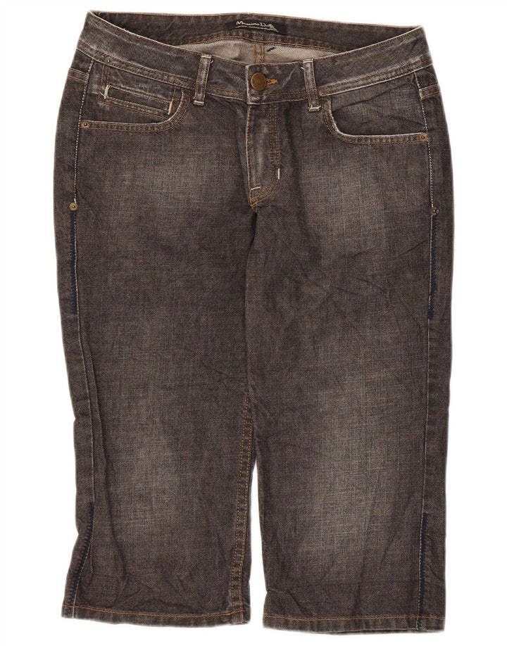 Massimo Dutti Dame Bermuda Denim Shorts W28 Medium Grey Bomuld