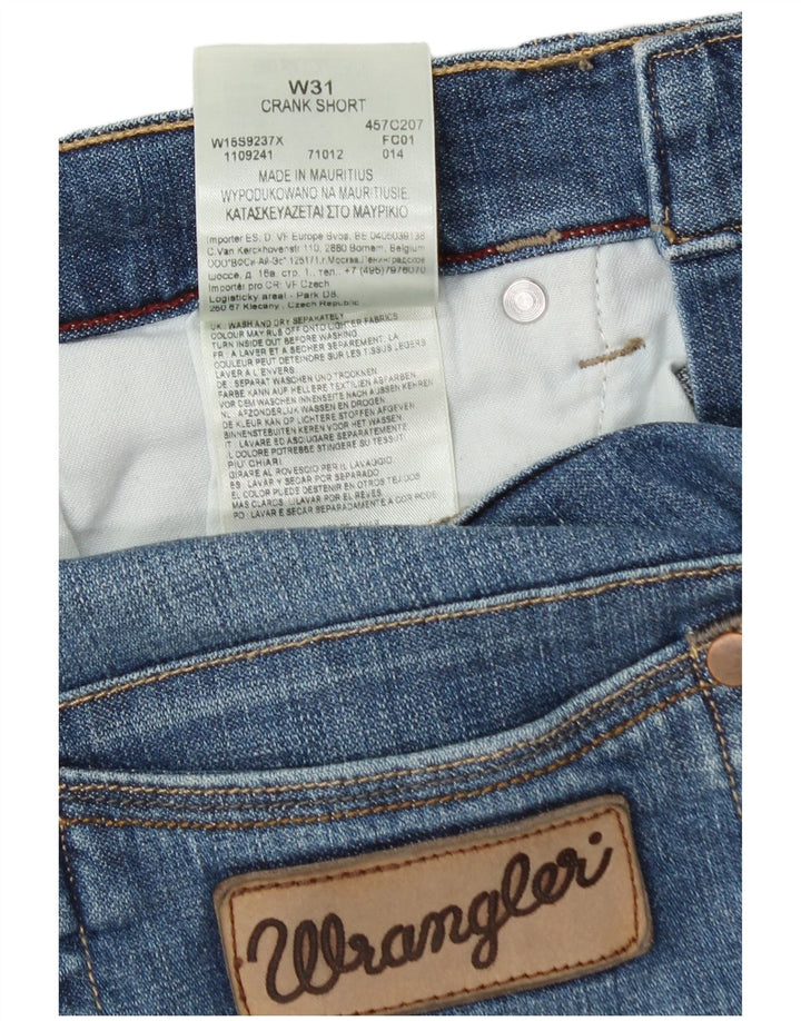 Wrangler Herre Crank Denim Shorts W31 Medium Blue Cotton