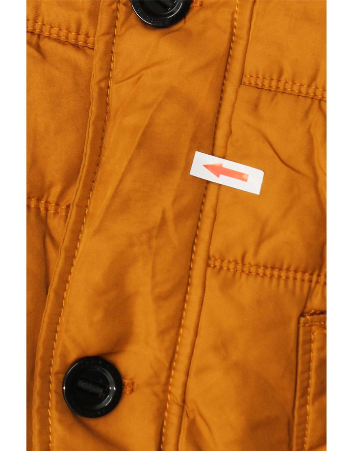 Zara Herre Military Polstret Jakke UK 36 Small Orange Polyester