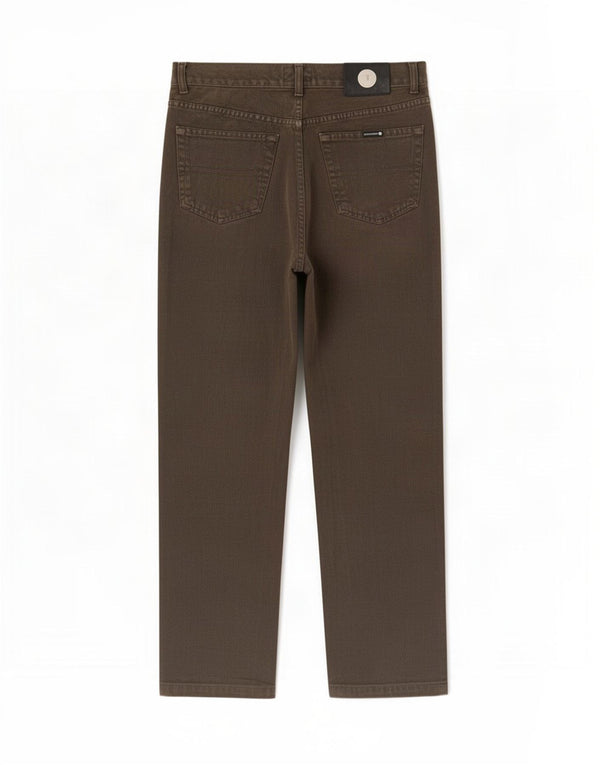 Trussardi Mens Straight Jeans W31 L28 Khaki Cotton