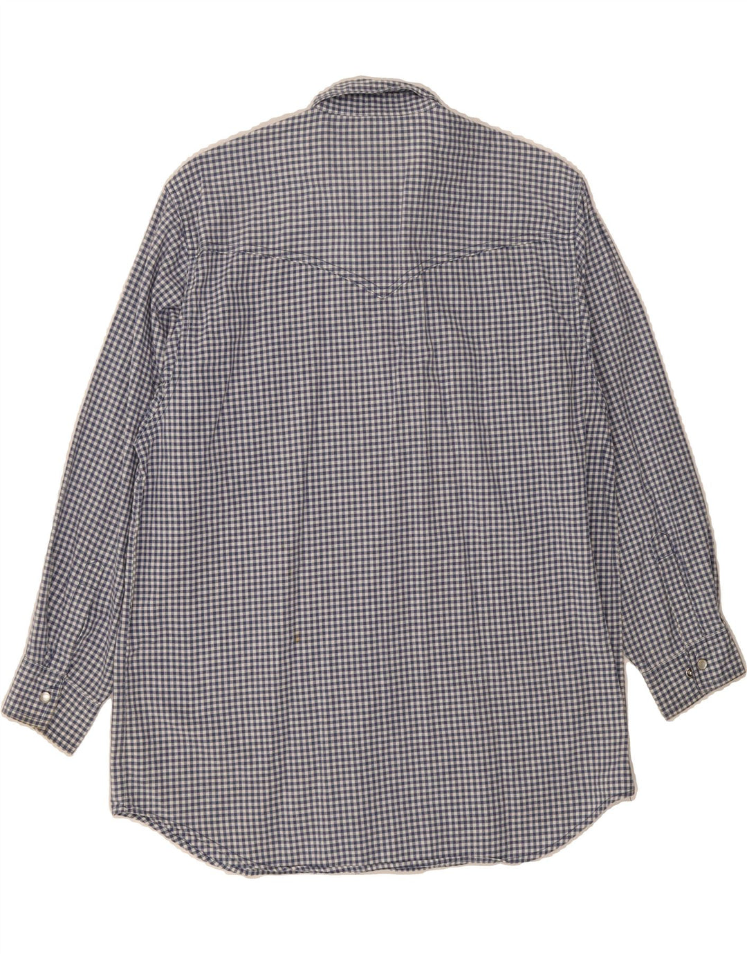 WRANGLER Mens Shirt Small Blue Gingham Cotton Vintage Wrangler and Second-Hand Wrangler from Messina Hembry 