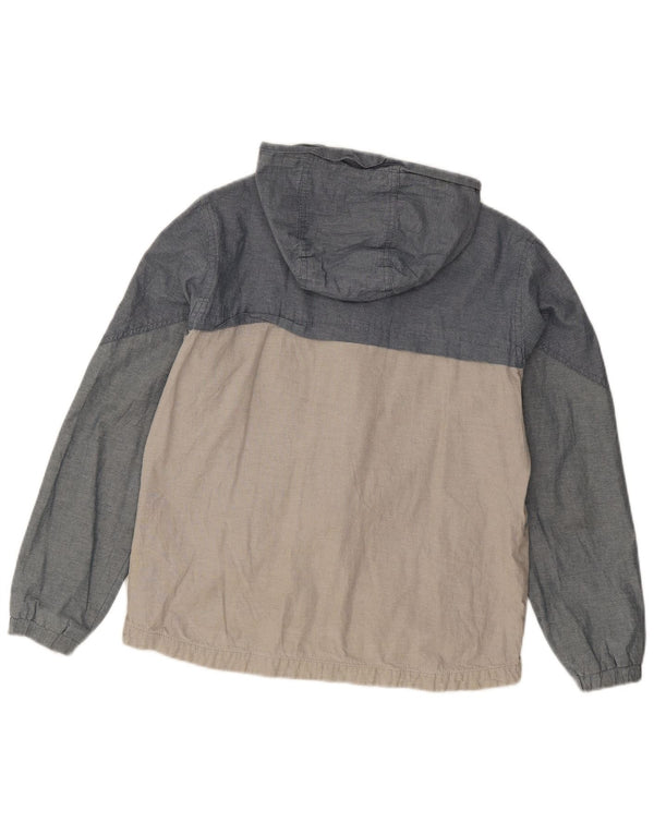 Marks & Spencer Boys Windbreaker-jakke med hætte 12-13 år Grå Colourblock