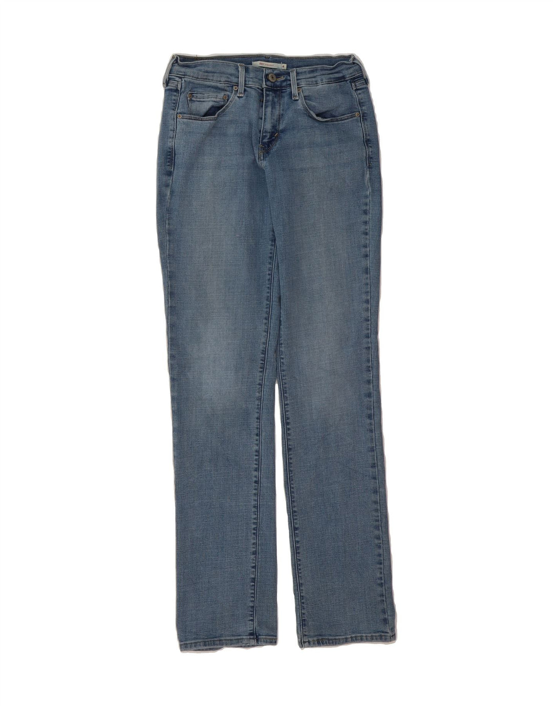 LEVI'S Dame 505 Straight Jeans US 4 Small W27 L34 Blå Bomuld