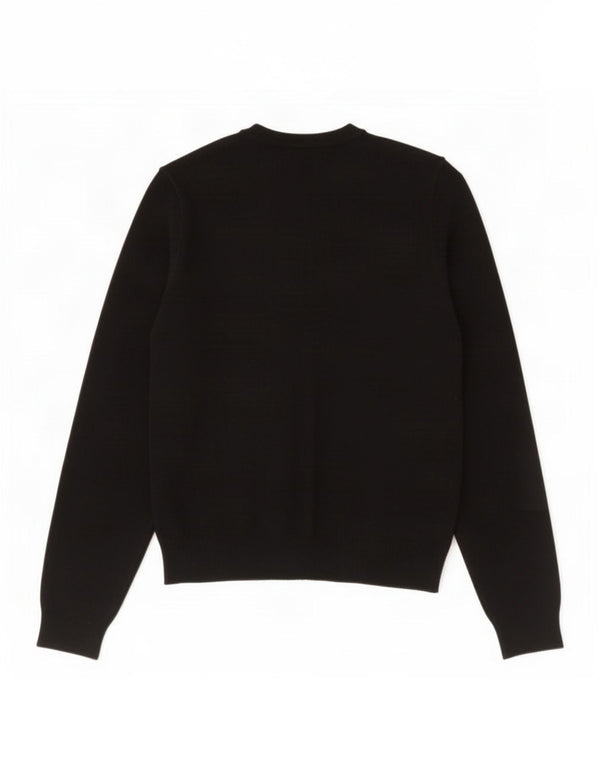 Marks & Spencer Womens Crop Cardigan Sweater UK 12 Medium Black Viscose