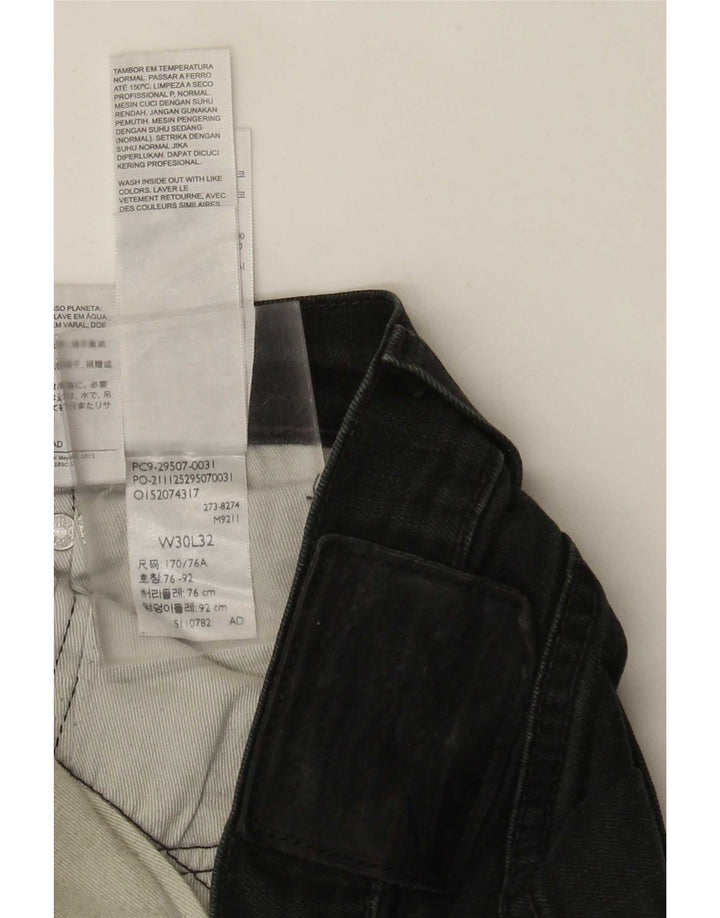 Levi's Slim Jeans til mænd W30 L32 sort bomuld