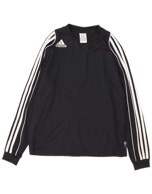 ADIDAS Boys Climalite Top Langærmet 13-14 År Sort Polyester