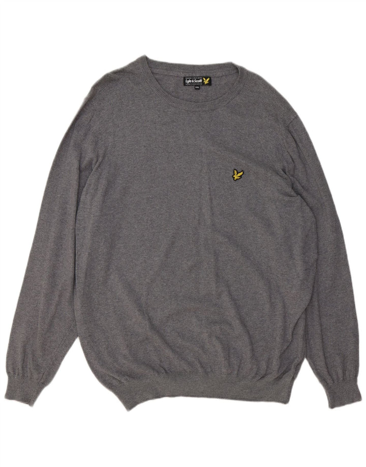 LYLE & SCOTT Herre Boat Neck Jumper Sweater 2XL Grå Bomuld