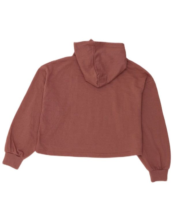 Zara Girls Oversized Crop Hoodie Jumper 13-14 år Pink Bomuld