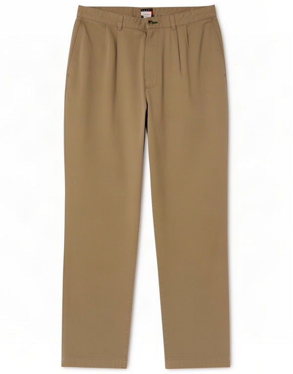 Tommy Hilfiger Mens Pegged Chino Trousers W36 L32 Beige Cotton