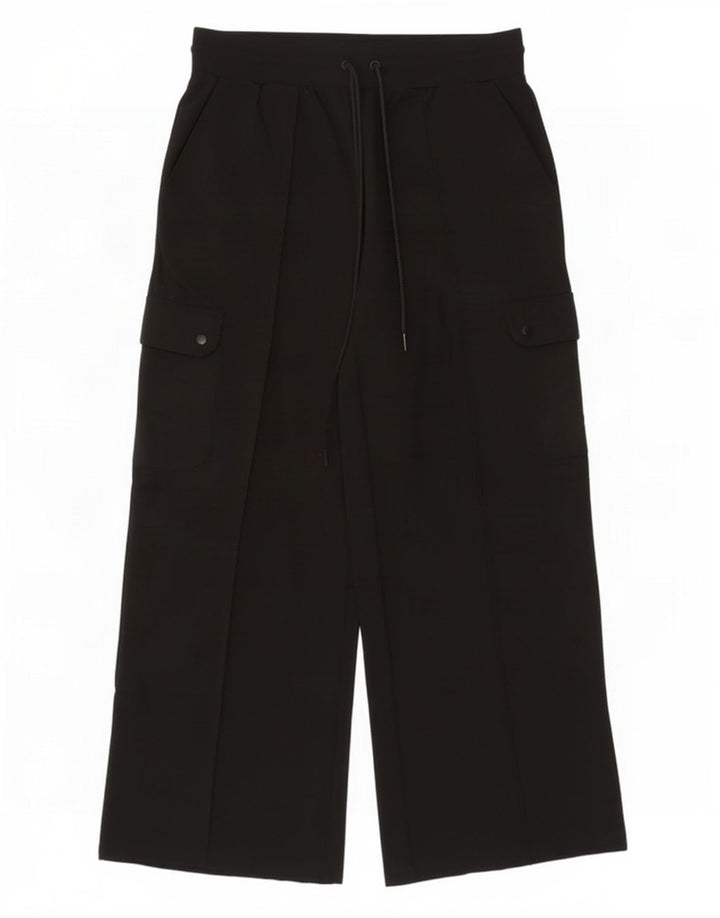 Marks & Spencer Dame Cargo Træningsdragt Bukser UK 14 Large Black Viscose