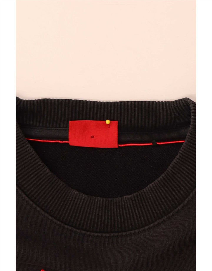 Hugo Boss Herre Grafisk Sweatshirt Jumper XL Sort Bomuld