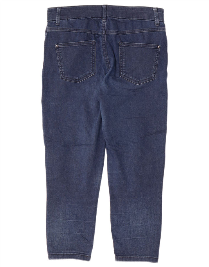 Marks & Spencer Womens Cropped Jeans UK 12 Medium W30 L21 Blue Bomuld