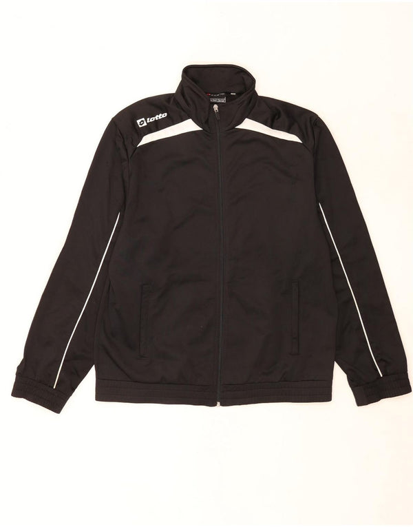 Lotto Herre Regular Fit Træningsdragt Topjakke Medium Sort Polyester Sports
