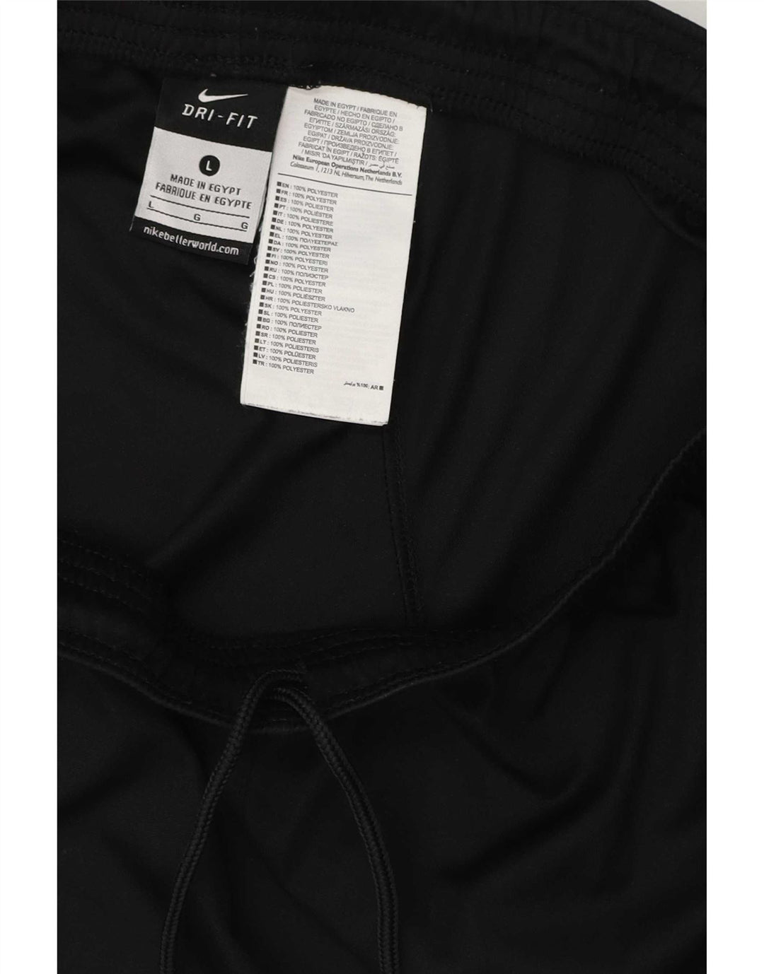 Nike Herre Dri Fit sportsshorts, store sorte polyester
