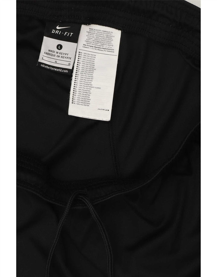 Nike Herre Dri Fit sportsshorts, store sorte polyester