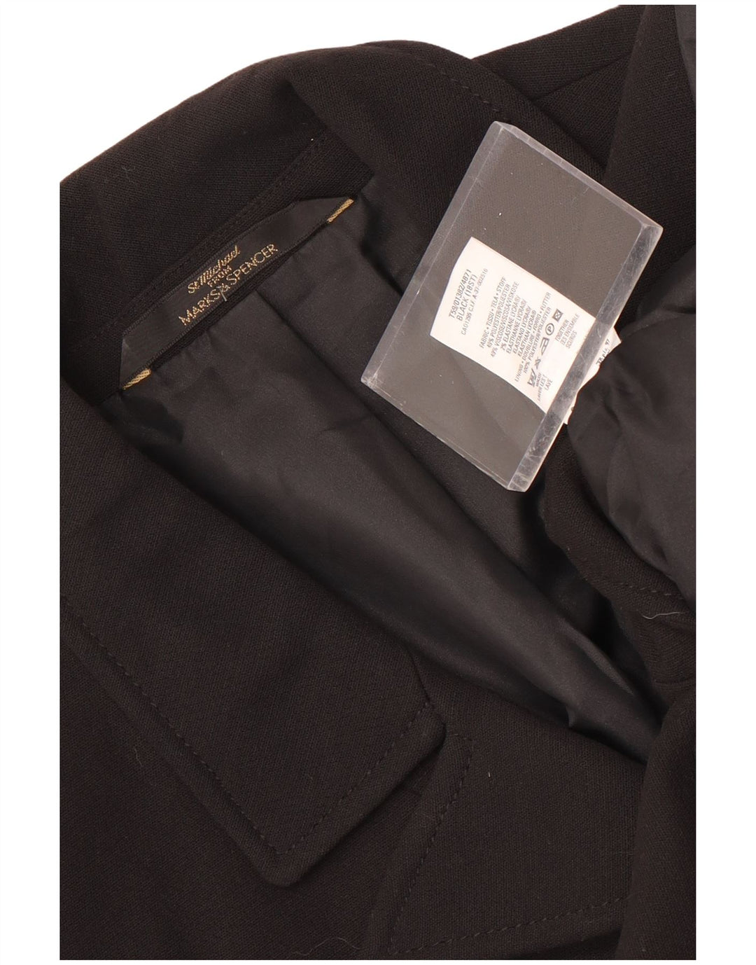 Marks & Spencer Dame St. Michael Overfrakke UK 18 XL Sort Polyester
