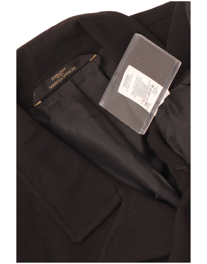 Marks & Spencer Dame St. Michael Overfrakke UK 18 XL Sort Polyester