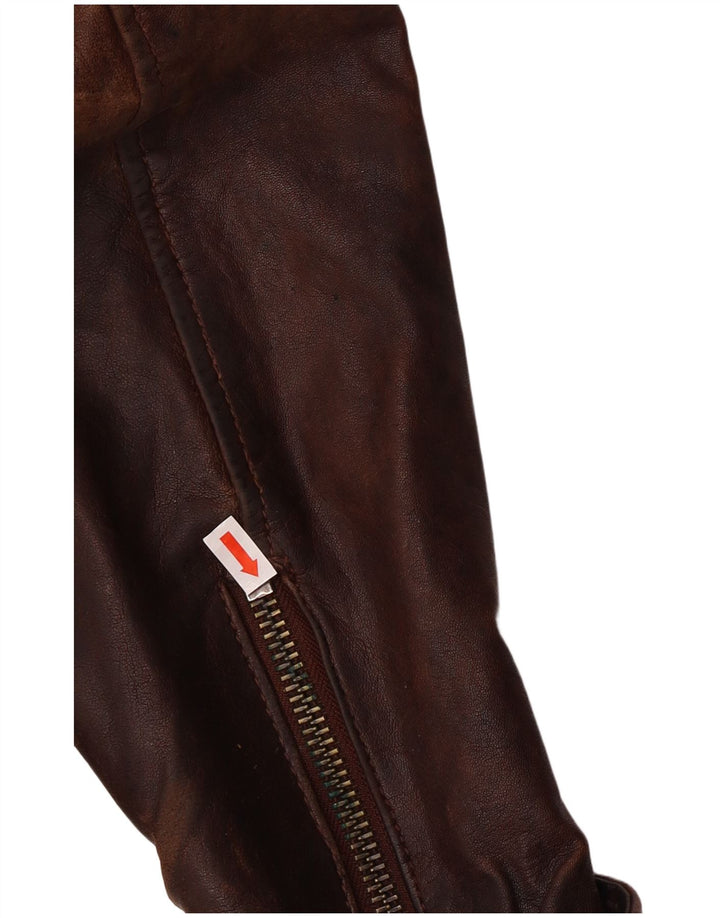 Be Edgy Herre Læderjakke UK 38 Medium Brun Læder