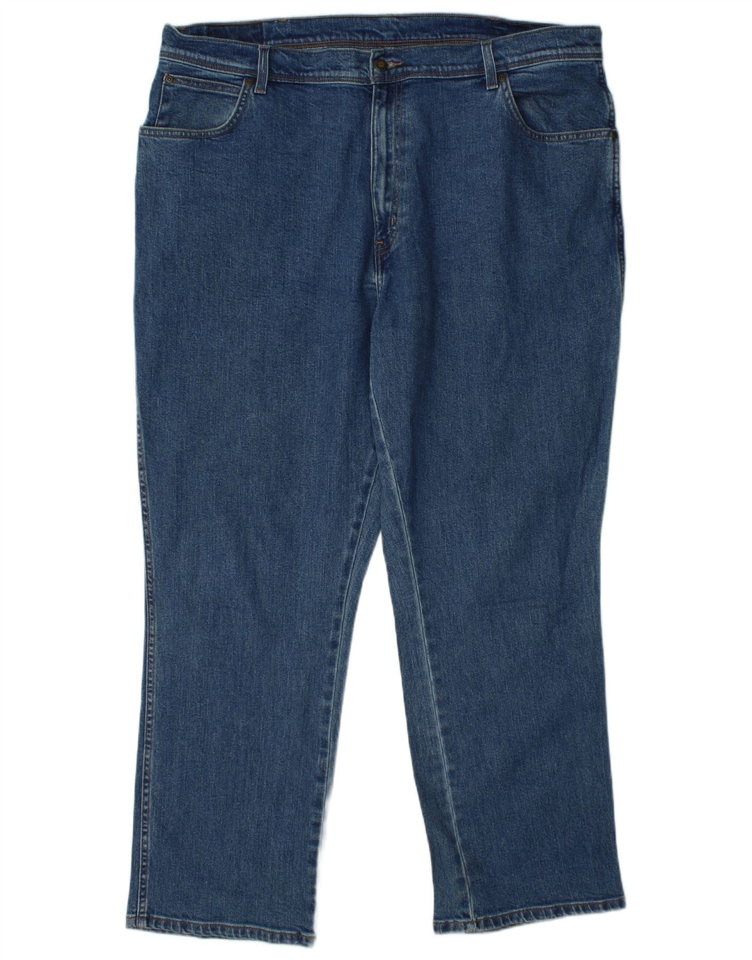 WRANGLER Herre Regular Fit Straight Jeans W42 L30 Blå Bomuld