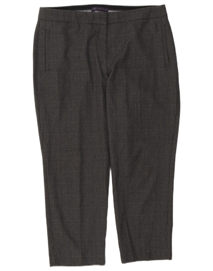 Marks & Spencer Dame Cropped Trousers UK 14 Large W34 L25 Grå ternet