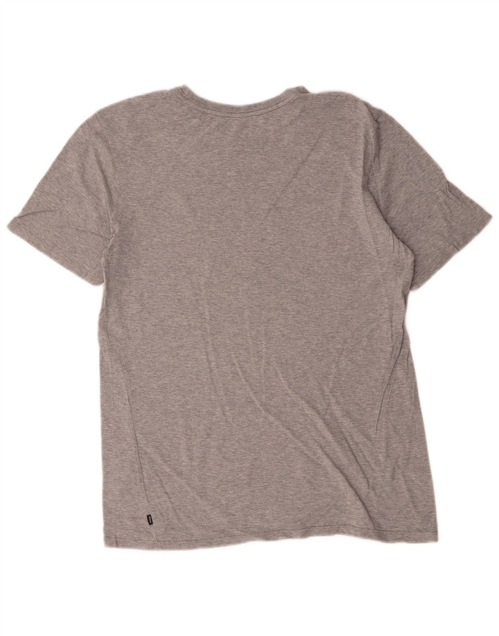 Nike Herre Athletic Cut Grafisk T-Shirt Top Medium Grey Bomuld