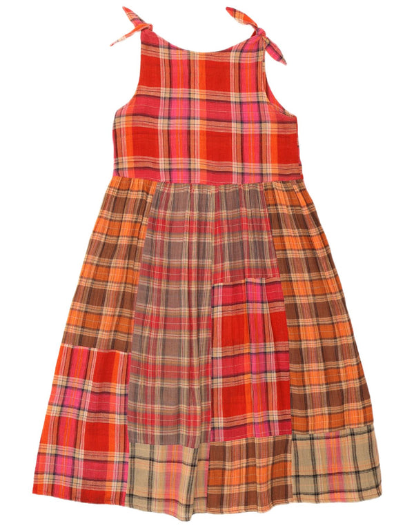 Vintage Womens A-Line Dress UK 14 Medium Multicoloured Patchwork Cotton