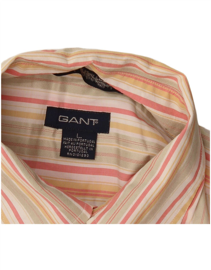 Gant herreskjorte stor flerfarvet stribet bomuld