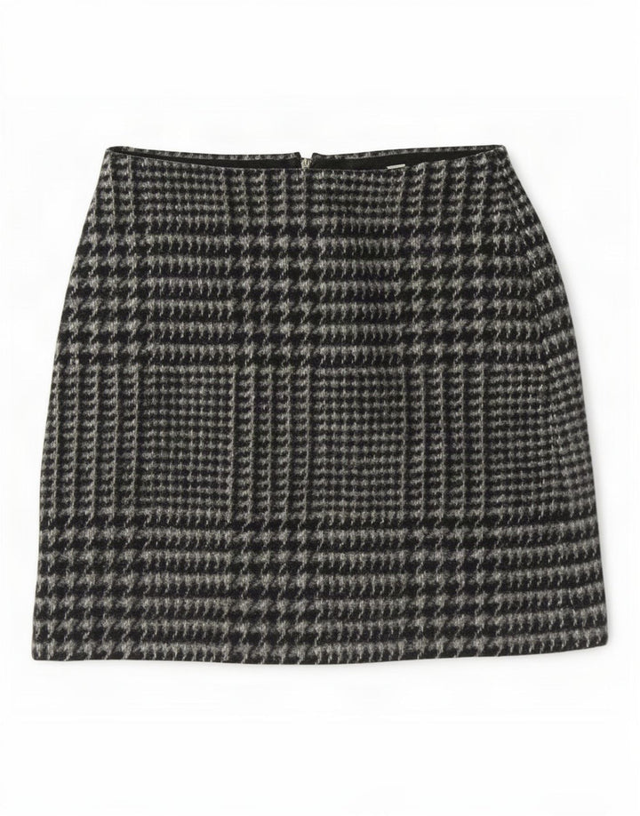 Jack Wills Dame Mini Nederdel UK 8 Small W28 Grå Houndstooth Polyester
