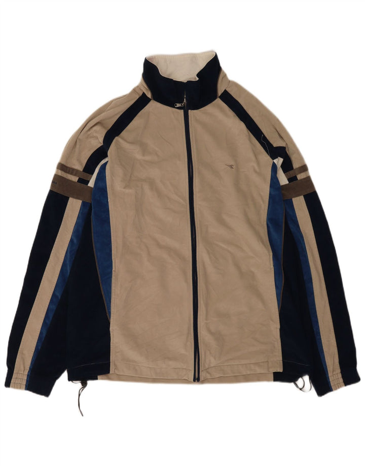 Diadora Herre træningsdragt Topjakke UK 48 2XL Beige Colourblock Polyester