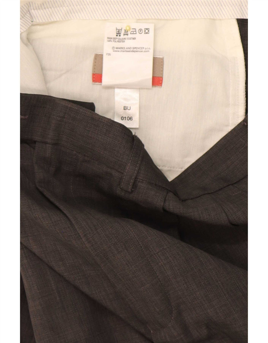 Marks & Spencer Herre Pegged Suit Bukser W34 L31 Grå Polyester