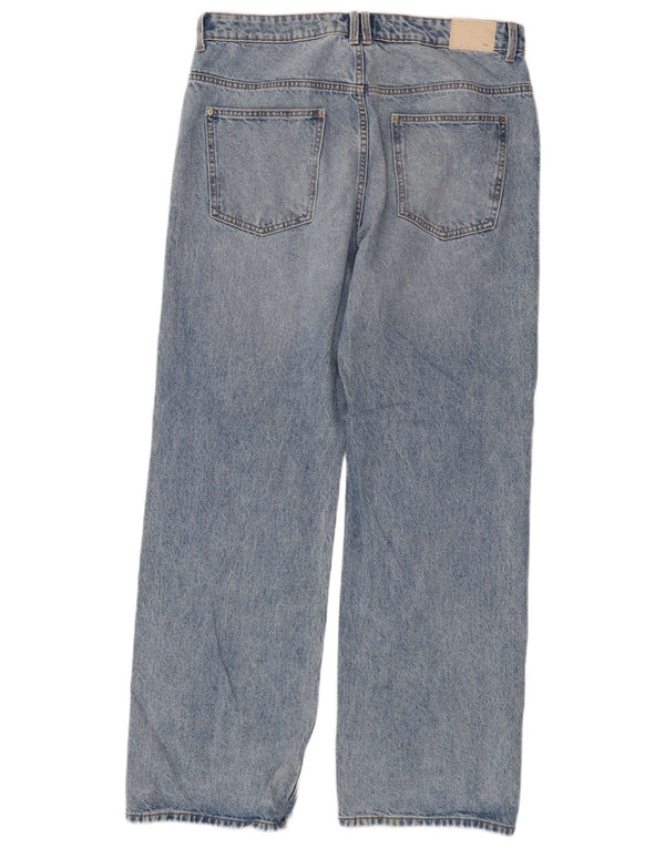 Zara Straight Jeans til mænd EU 44 Large W34 L32 Blå Bomuld
