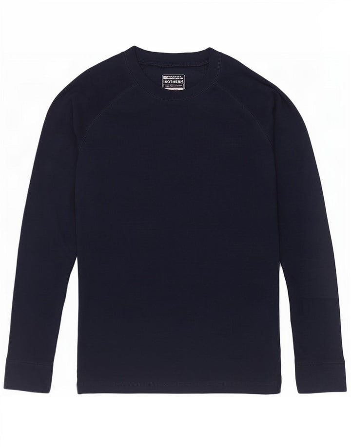 Mountain Warehouse Dame Top Langærmet UK 12 Medium Navy Blue Polyester