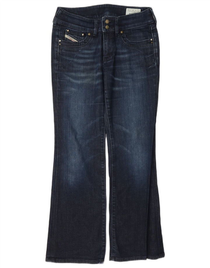 Diesel Dame Ronhar Bootcut Jeans W28 L30 Marineblå Bomuld