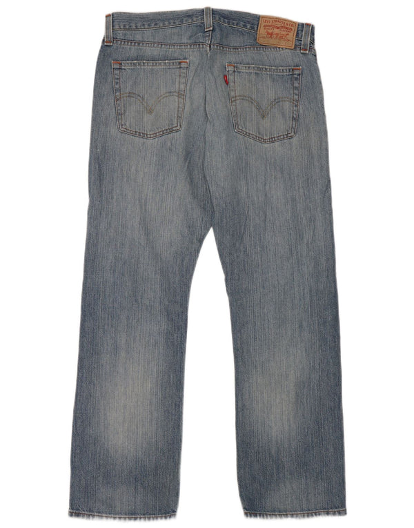 Levi's Herre 514 Distressed Slim Straight Jeans W33 L30 Blue Cotton