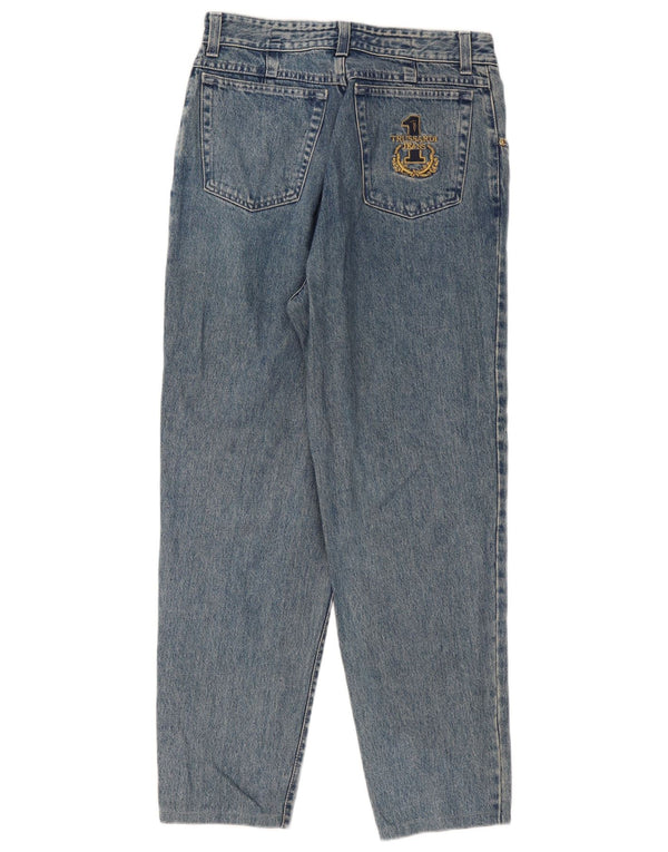 Trussardi Jeans Dame Tapered IT 48 XL W34 L28 Blå Bomuld