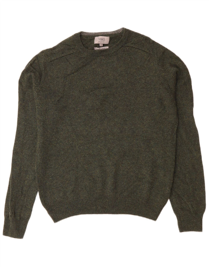 Marks & Spencer Dame sweater med rund hals DK 14 Medium Grøn