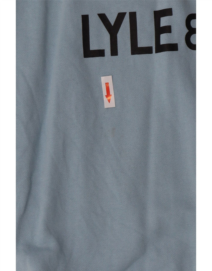 Lyle & Scott Boys Grafisk Sweatshirt Jumper 12-13 år Blå Bomuld