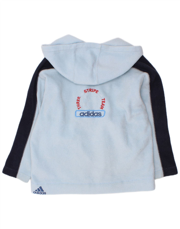 Adidas drenge grafisk fleecejakke 7-8 år Blå Colourblock Polyester