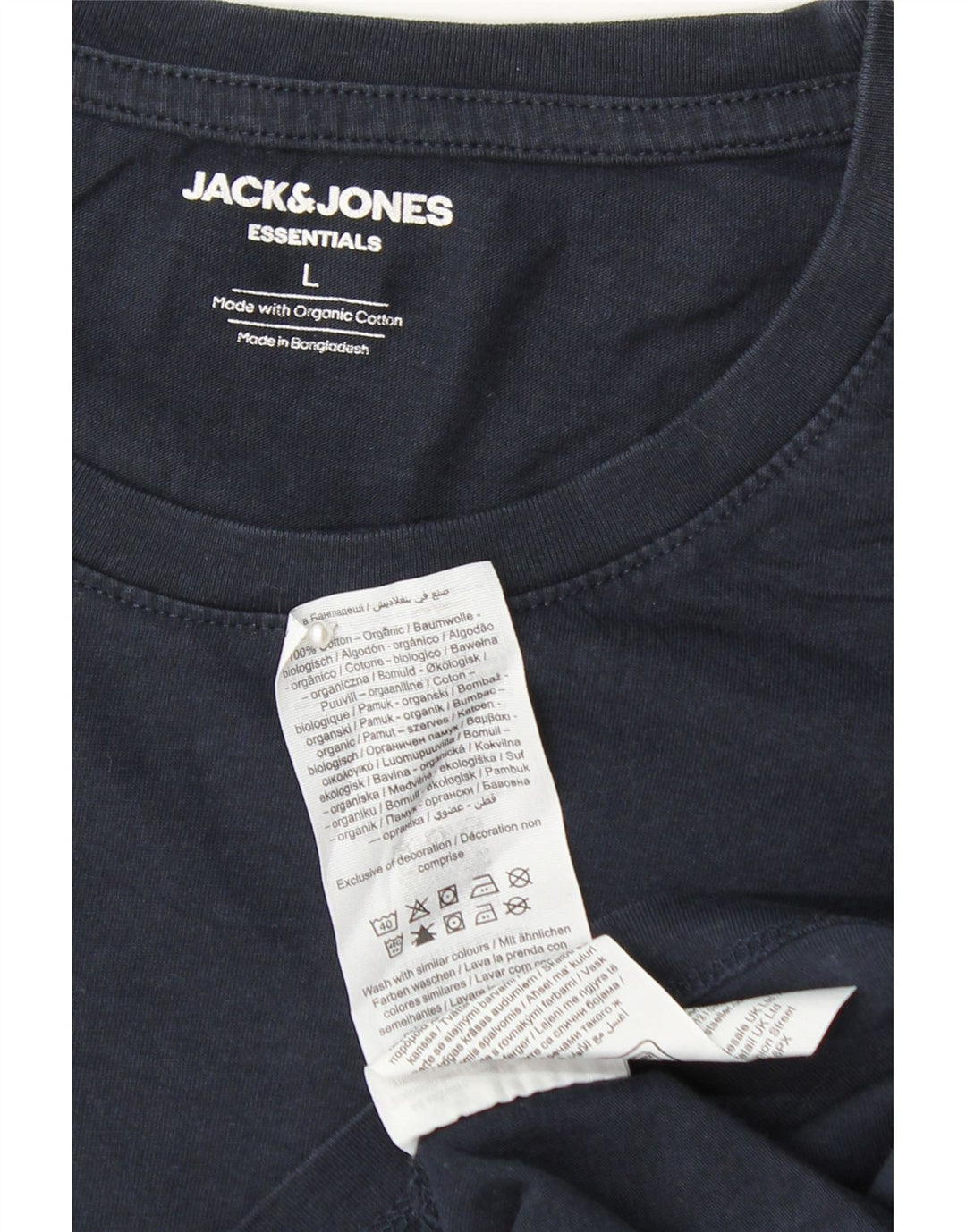 Jack & Jones Herre T-shirt Top Stor marineblå bomuld