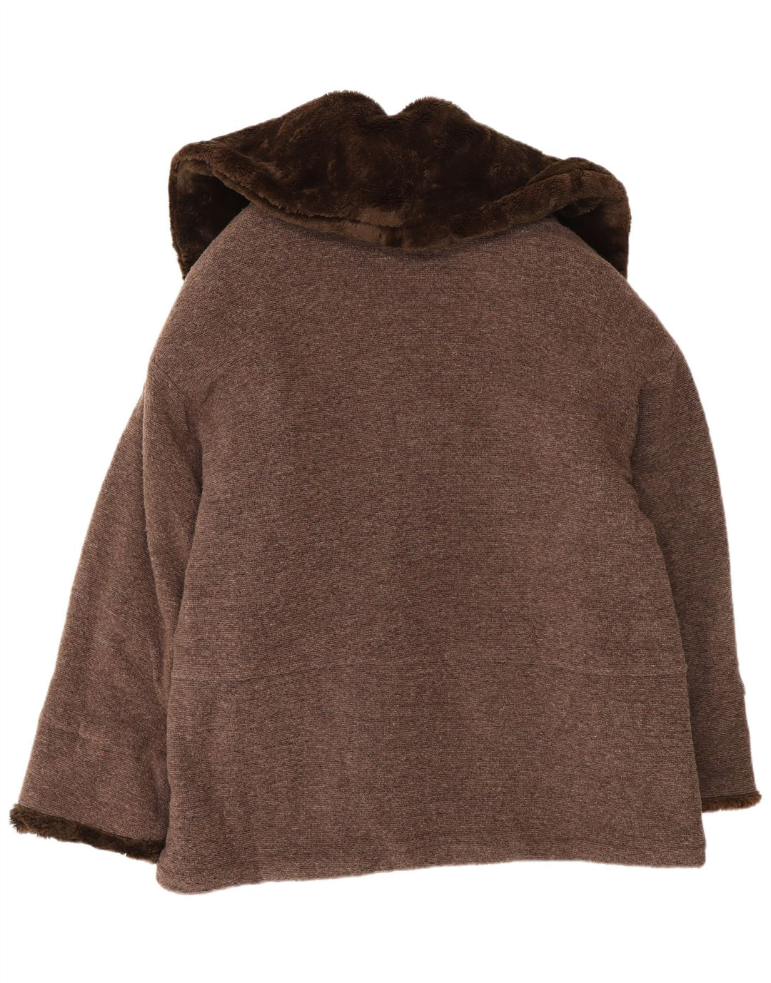 Vintage overfrakke til kvinder UK 14 Medium brun uld