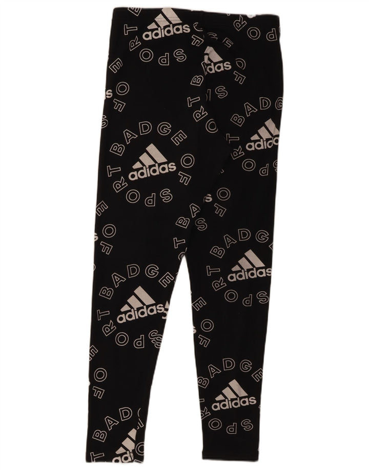 Adidas Graphic Leggings til kvinder UK 12/14 Medium Black