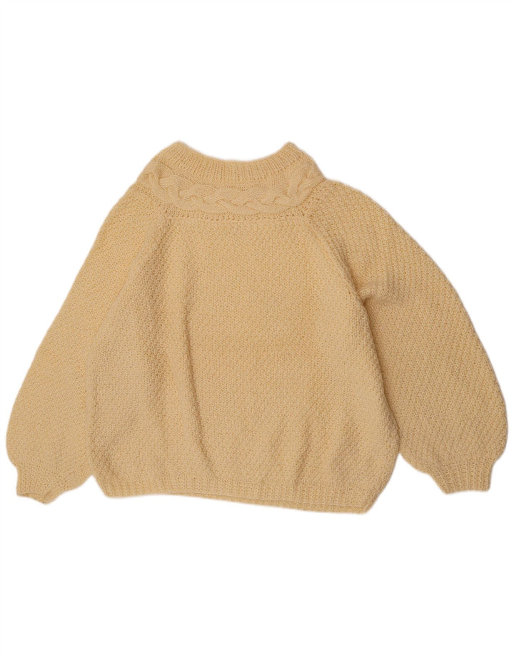 Vintage Dame Oversized Turtle Neck Jumper Sweater UK 18 XL Beige